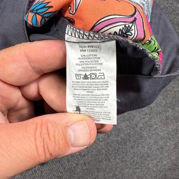 Vera Bradley Scrub Top Jacket Women's Small Gray Button Up Medical Nursing - Picture 7 of 9